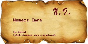 Nemecz Imre névjegykártya